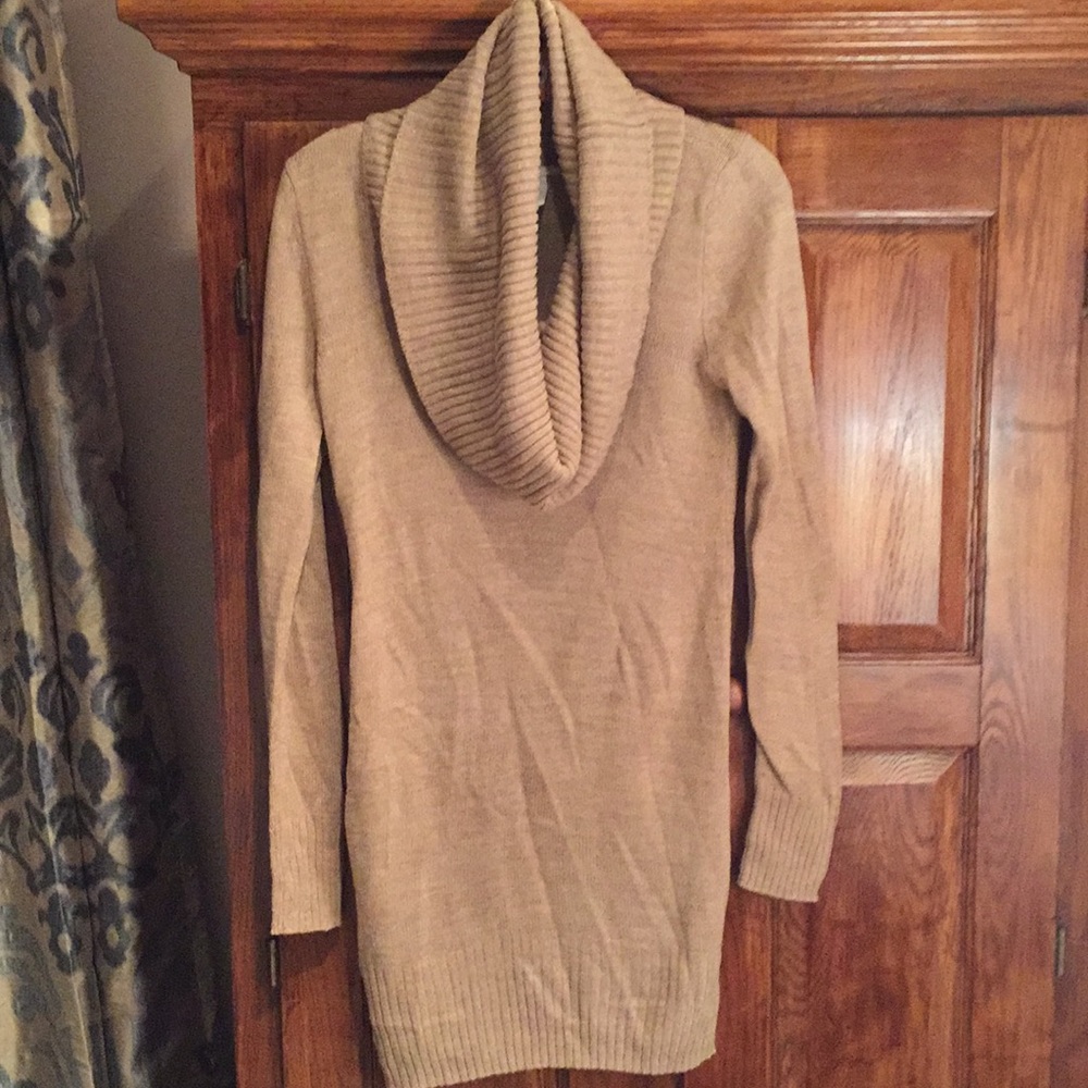 Tan cowl neck sweater